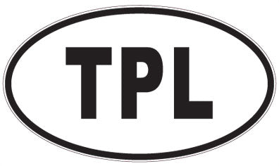 TPL - 3 Letter Initials Oval Magnet