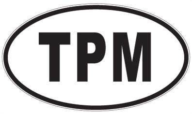 TPM - 3 Letter Initials Oval Magnet
