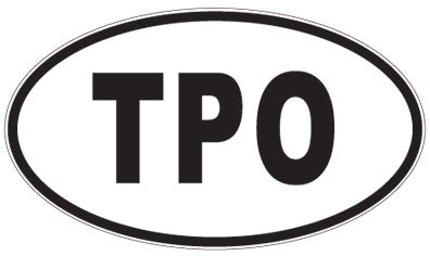 TPO - 3 Letter Initials Oval Magnet