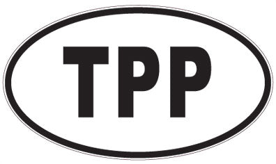 TPP - 3 Letter Initials Oval Magnet