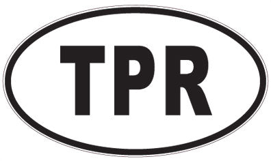 TPR - 3 Letter Initials Oval Sticker