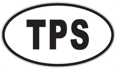 TPS - 3 Letter Initials Oval Magnet