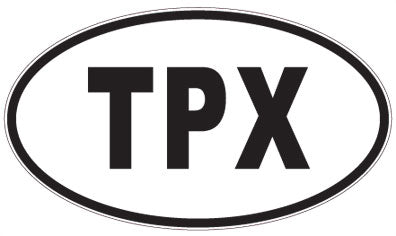 TPX - 3 Letter Initials Oval Magnet