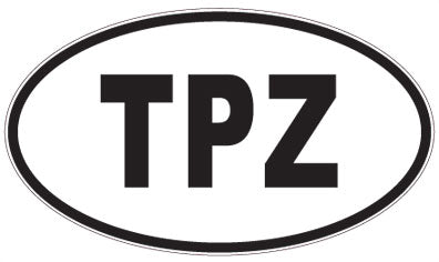TPZ - 3 Letter Initials Oval Magnet