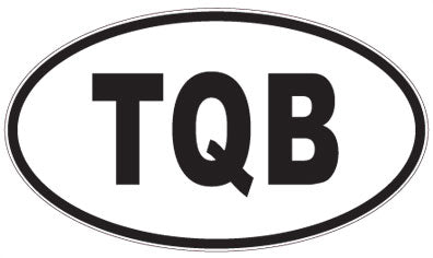 TQB - 3 Letter Initials Oval Sticker