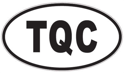 TQC - 3 Letter Initials Oval Magnet