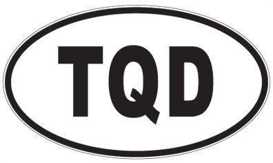 TQD - 3 Letter Initials Oval Magnet