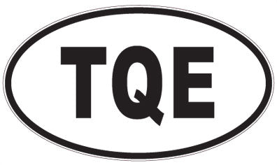 TQE - 3 Letter Initials Oval Magnet