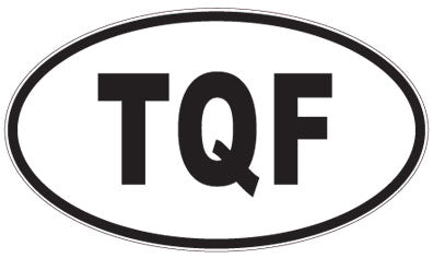 TQF - 3 Letter Initials Oval Magnet
