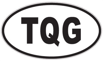 TQG - 3 Letter Initials Oval Magnet