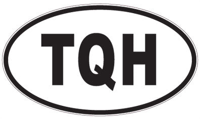 TQH - 3 Letter Initials Oval Magnet