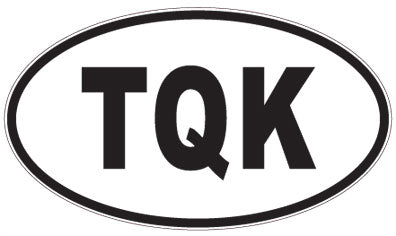 TQK - 3 Letter Initials Oval Magnet