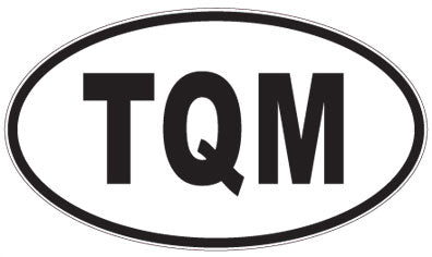 TQM - 3 Letter Initials Oval Magnet