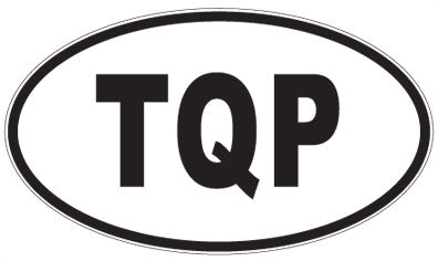 TQP - 3 Letter Initials Oval Magnet