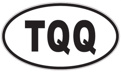TQQ - 3 Letter Initials Oval Magnet