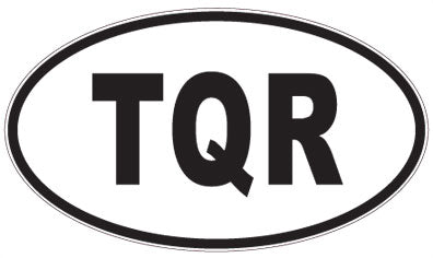 TQR - 3 Letter Initials Oval Magnet