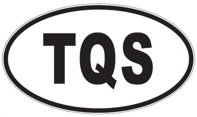 TQS - 3 Letter Initials Oval Magnet