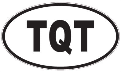 TQT - 3 Letter Initials Oval Magnet