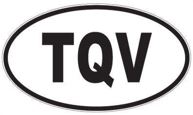 TQV - 3 Letter Initials Oval Magnet