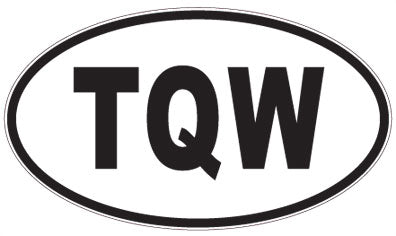 TQW - 3 Letter Initials Oval Magnet