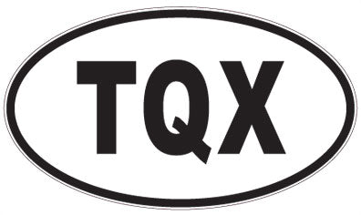 TQX - 3 Letter Initials Oval Magnet