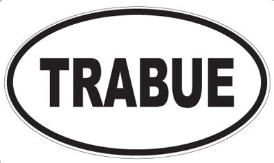TRABUE - Oval Magnet