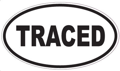 TRACED - Oval Sticker