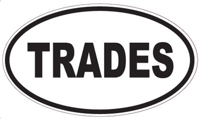 TRADES - Oval Sticker