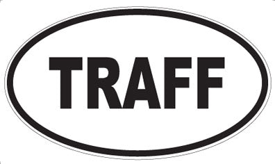TRAFF - Oval Sticker