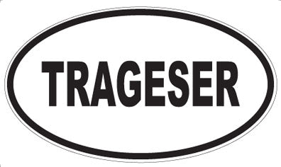 TRAGESER - Oval Sticker
