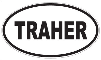 TRAHER - Oval Magnet