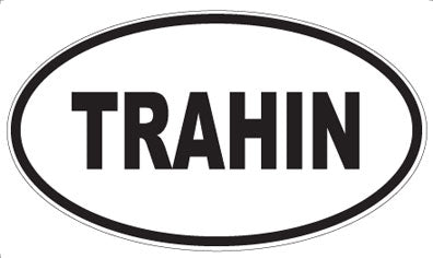 TRAHIN - Oval Sticker