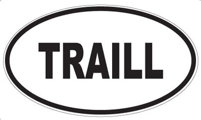 TRAILL - Oval Sticker