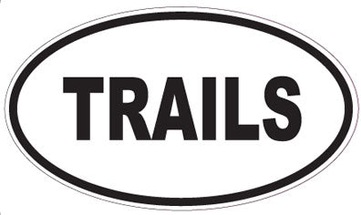 TRAILS - Oval Sticker