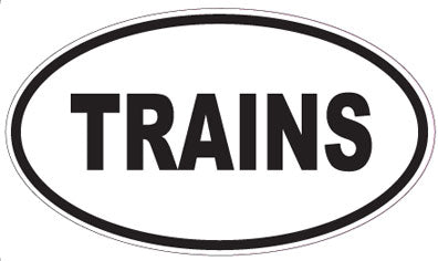 TRAINS - Oval Sticker
