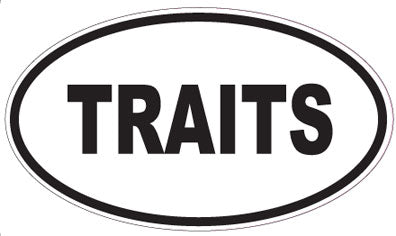 TRAITS - Oval Sticker