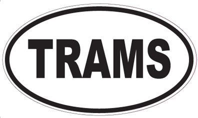 TRAMS - Oval Sticker
