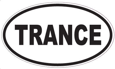 TRANCE - Oval Sticker