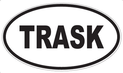 TRASK - Oval Sticker