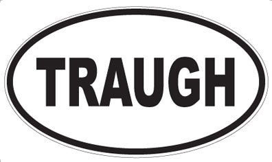 TRAUGH - Oval Sticker