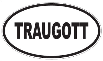TRAUGOTT - Oval Sticker