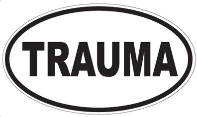 TRAUMA - Oval Sticker