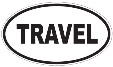TRAVEL - Oval Sticker