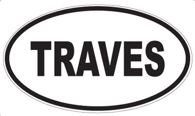 TRAVES - Oval Magnet
