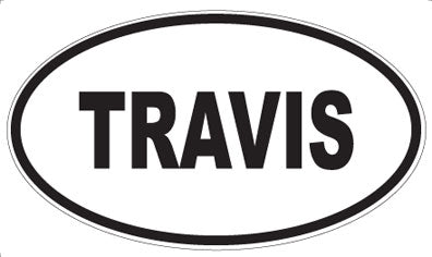 TRAVIS - Oval Sticker