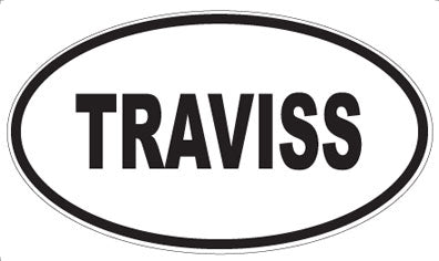 TRAVISS - Oval Sticker
