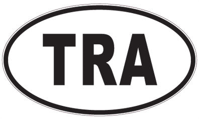 TRA - 3 Letter Initials Oval Magnet