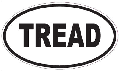 TREAD - Oval Sticker