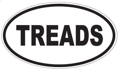 TREADS - Oval Sticker