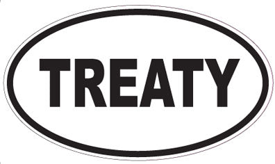 TREATY - Oval Sticker